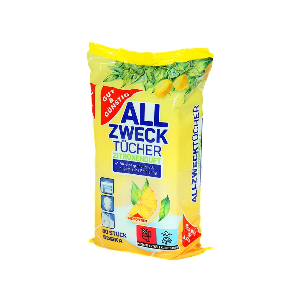 Ściereczki uniwersalne Allzwecktücher cytrynowe 80 sztuk