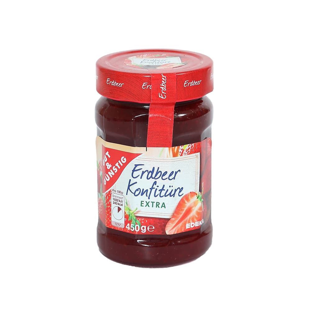 Dżem truskawkowy Gut & Günstig Erdbeer Konfitüre Extra 450 g