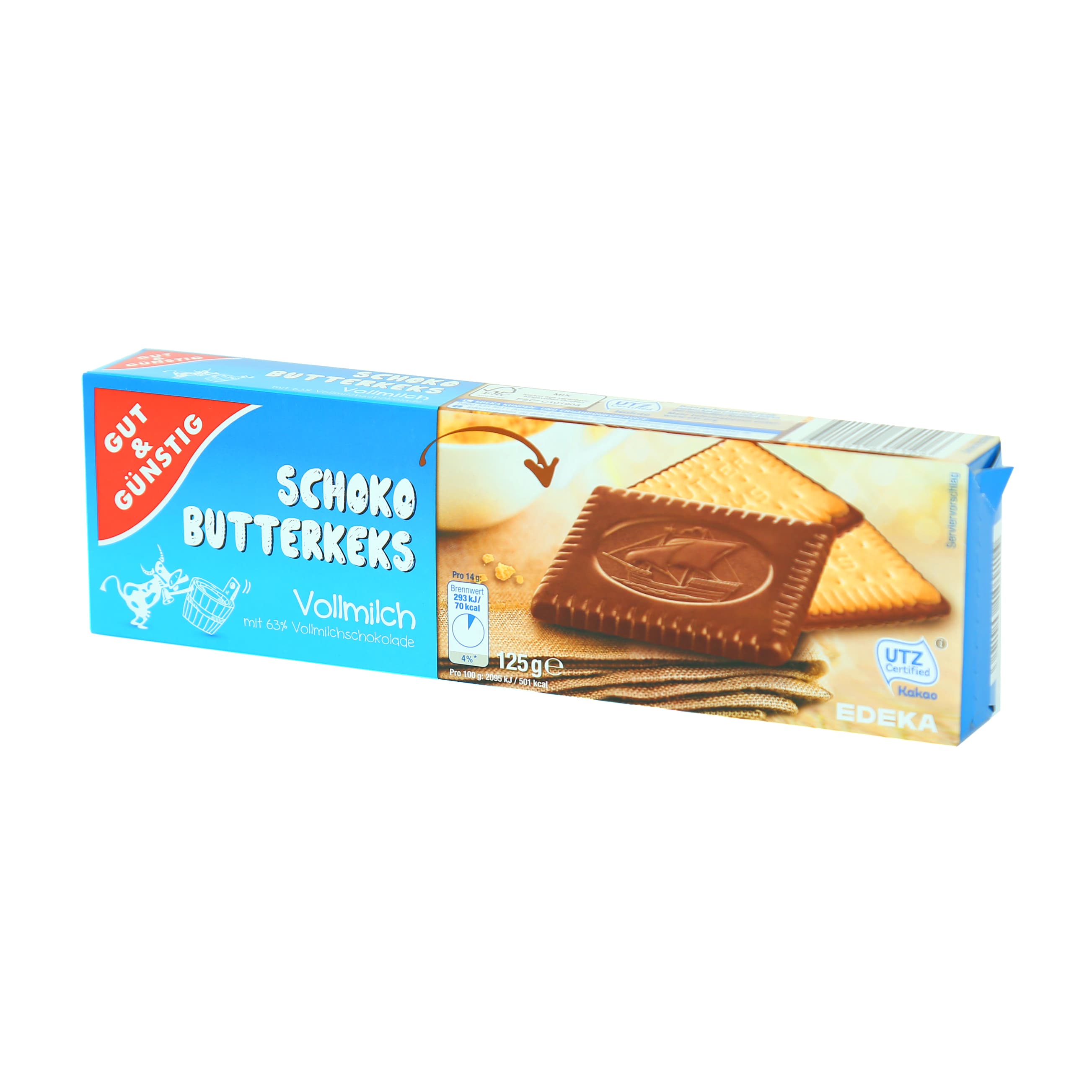 Ciasteczka Edeka Schoko Butterkeks Vollmilch 125 g