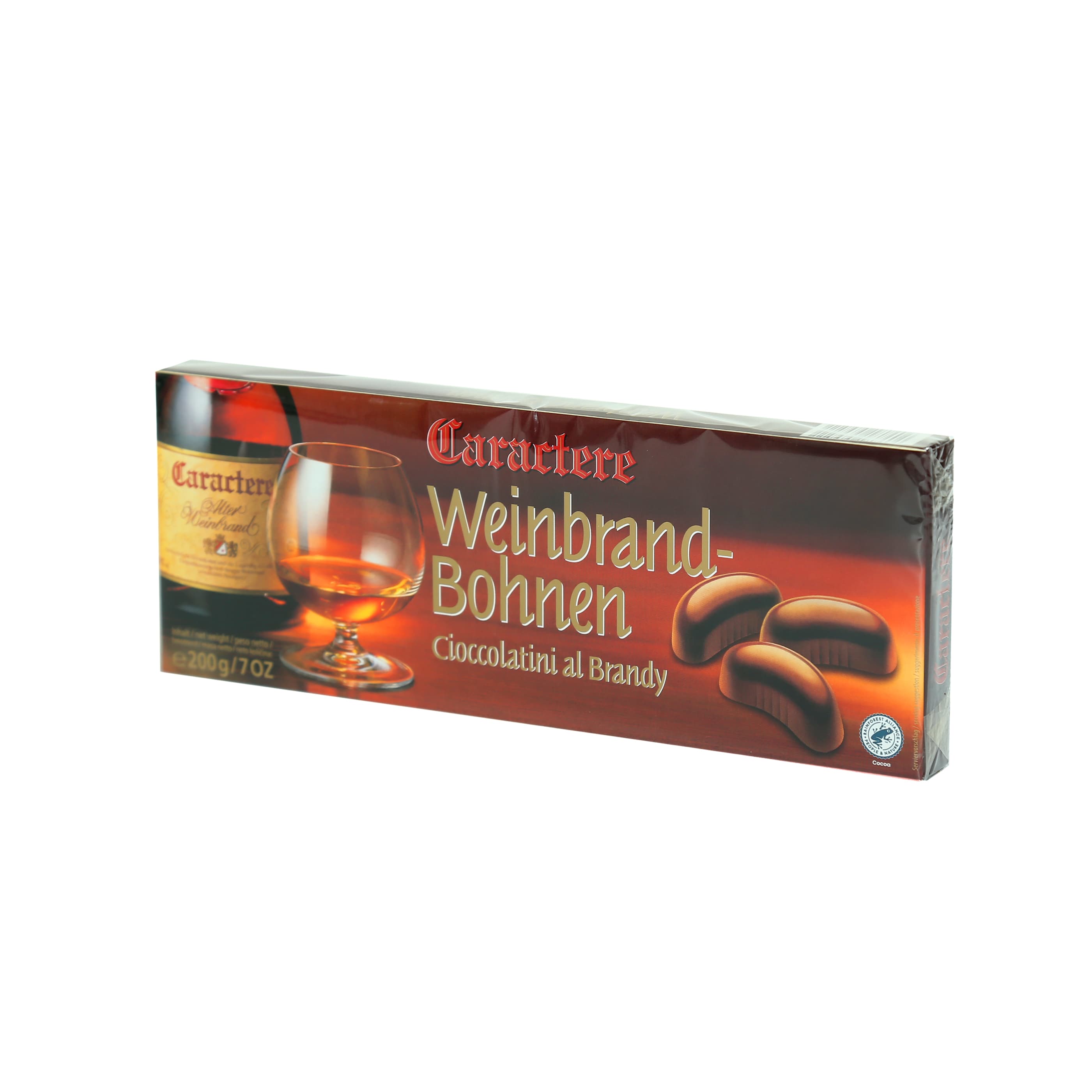 Czekoladki Caractere Weinbrand Bohnen z likierem Brandy 200 g