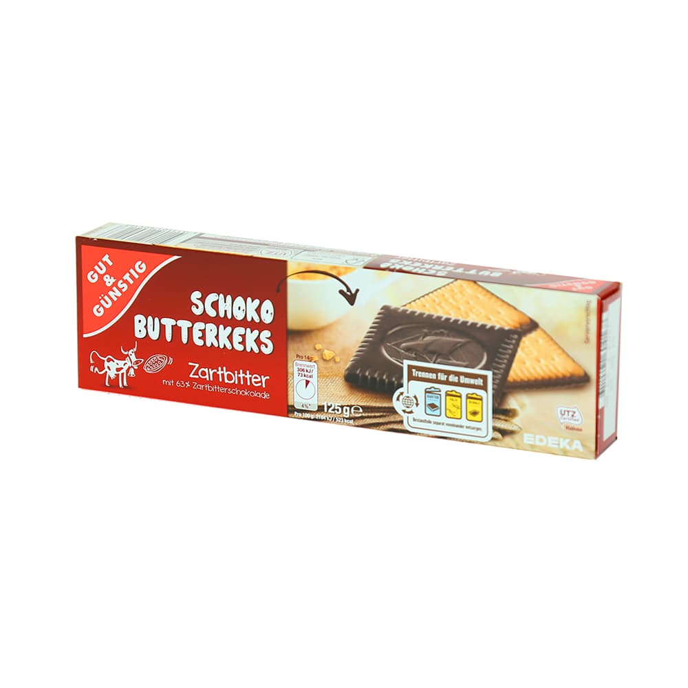 Ciasteczka Edeka Schoko Butterkeks Zartbitter 125 g
