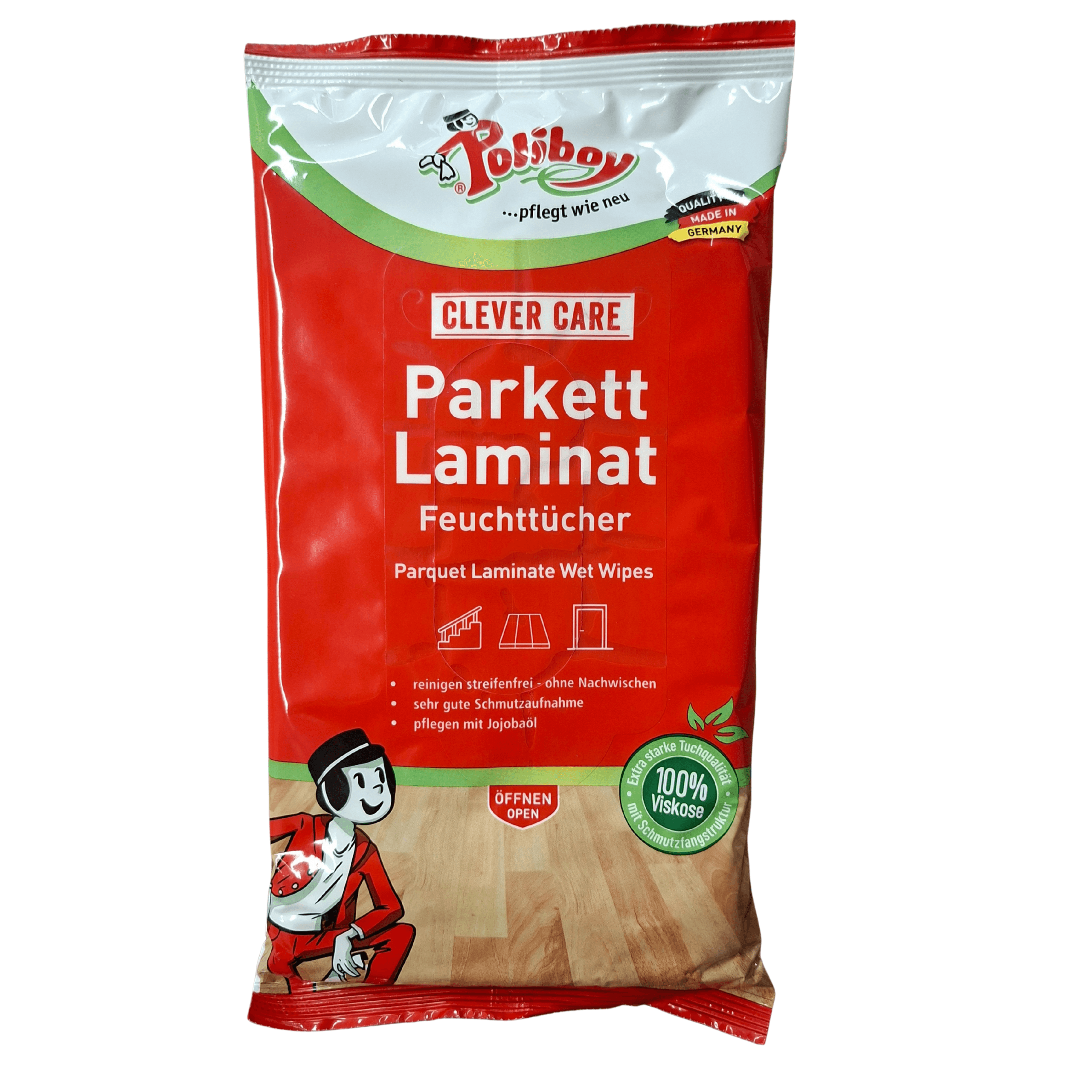 Chusteczki do podłóg Parkett & Laminat – nawilżane 100% wiskoza