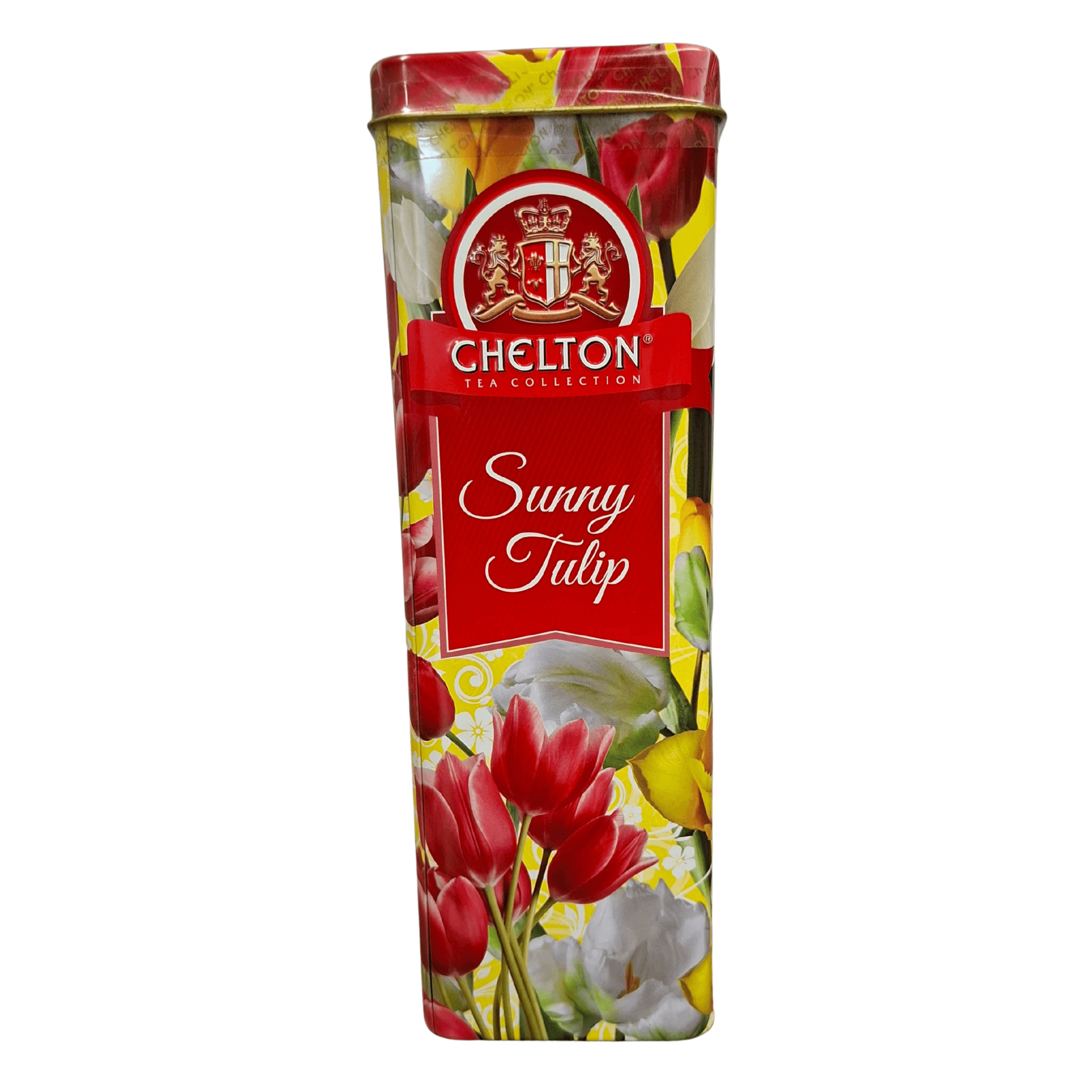 Herbata liściasta Chelton w ozdobnej puszce – motyw tulipanów Sunny Tulip 100 g