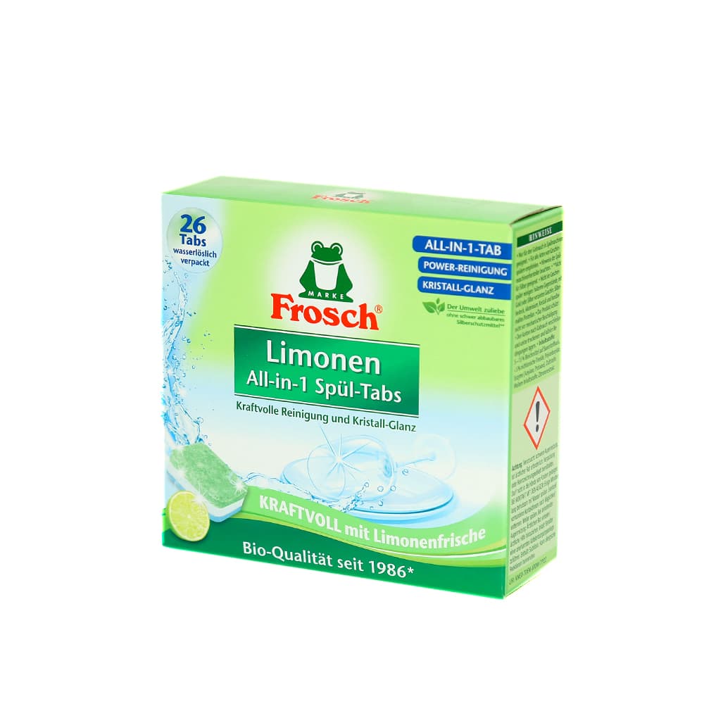 Tabletki do zmywarki Frosch Limonen All in One 26 sztuk