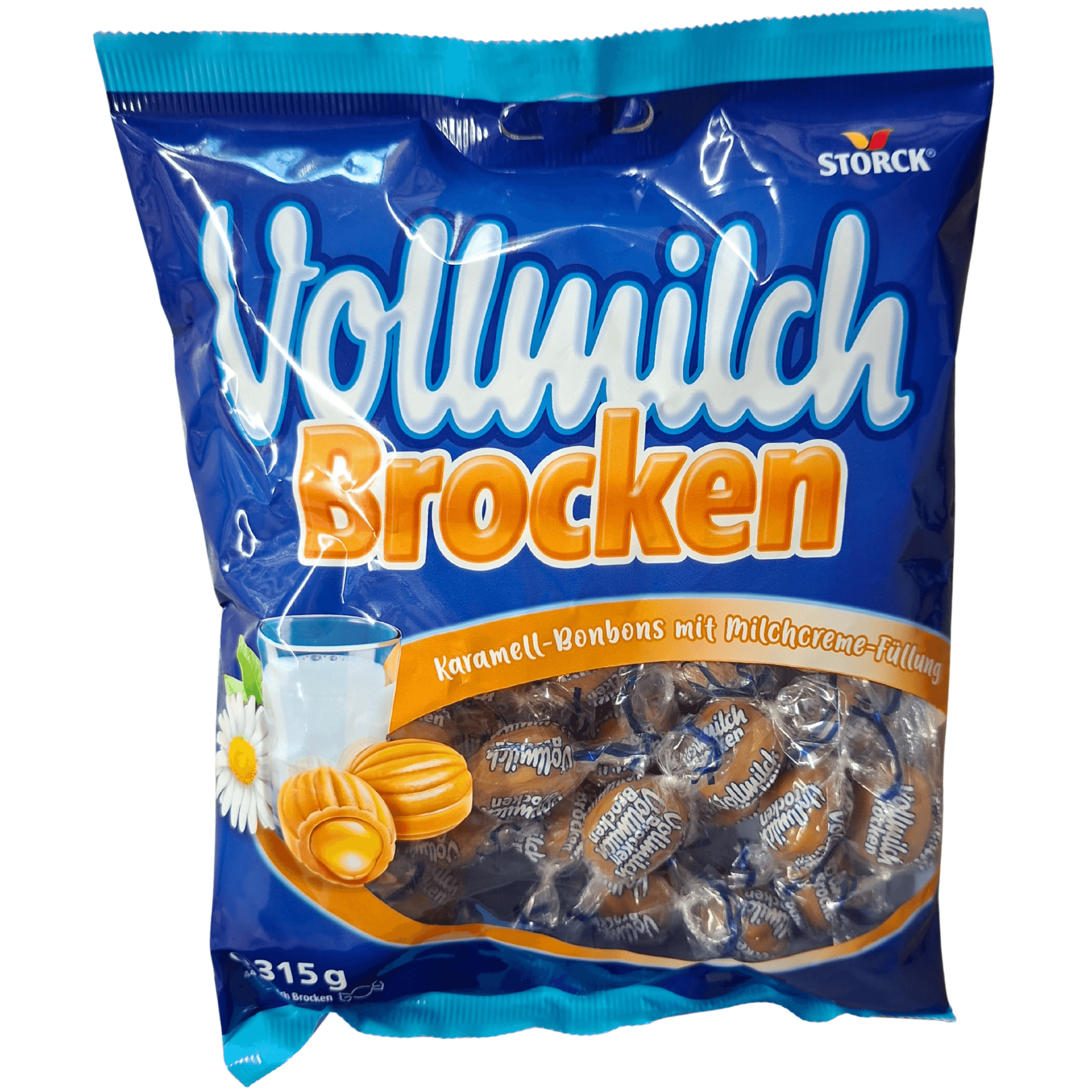 Karmelowe cukierki z nadzieniem mlecznym Vollmilch Brocken 315 g