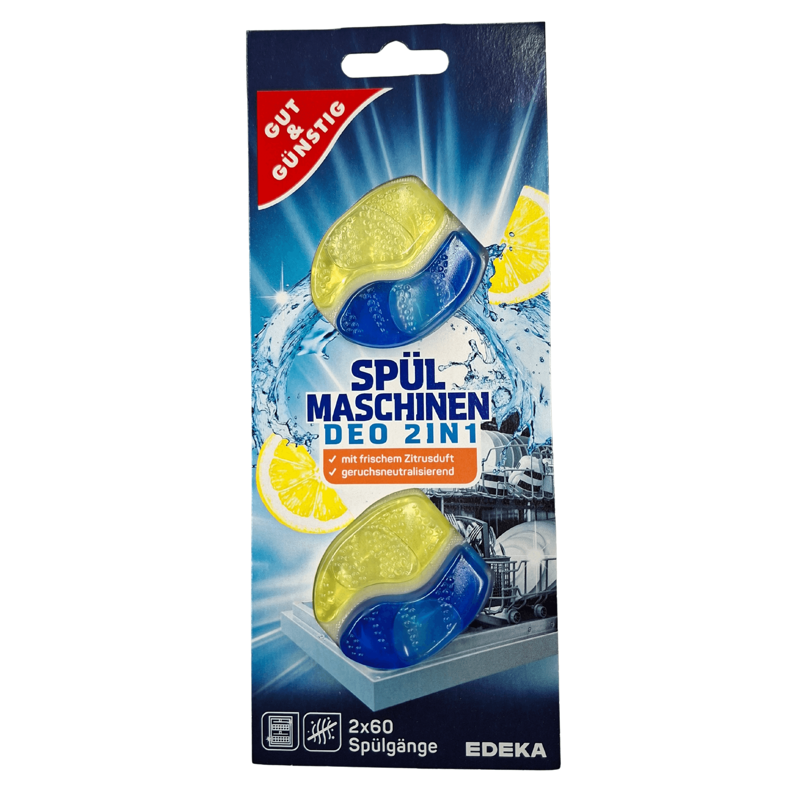 Odświeżacz Do Zmywarki 2w1 – Cytrusowy – 2×60 Cyklów