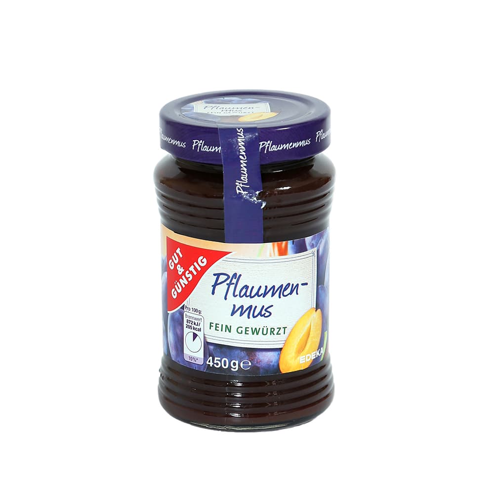Powidła śliwkowe Gut & Günstig Pflaumenmus Fein Gewürzt 450 g