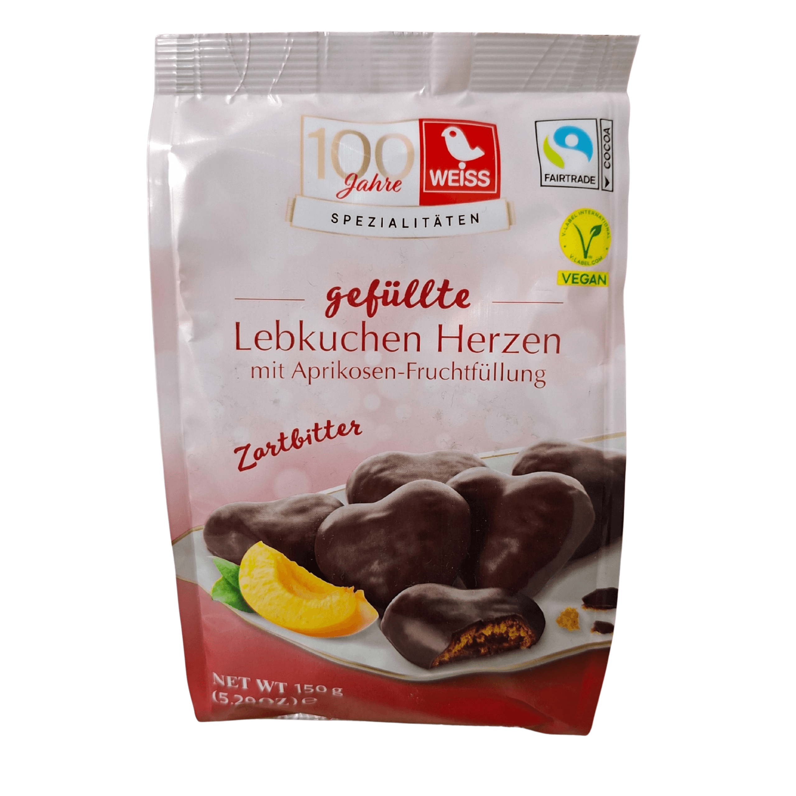 Gefüllte Lebkuchen Herzen – nadziewane serduszka piernikowe z morelowym nadzieniem 150 g