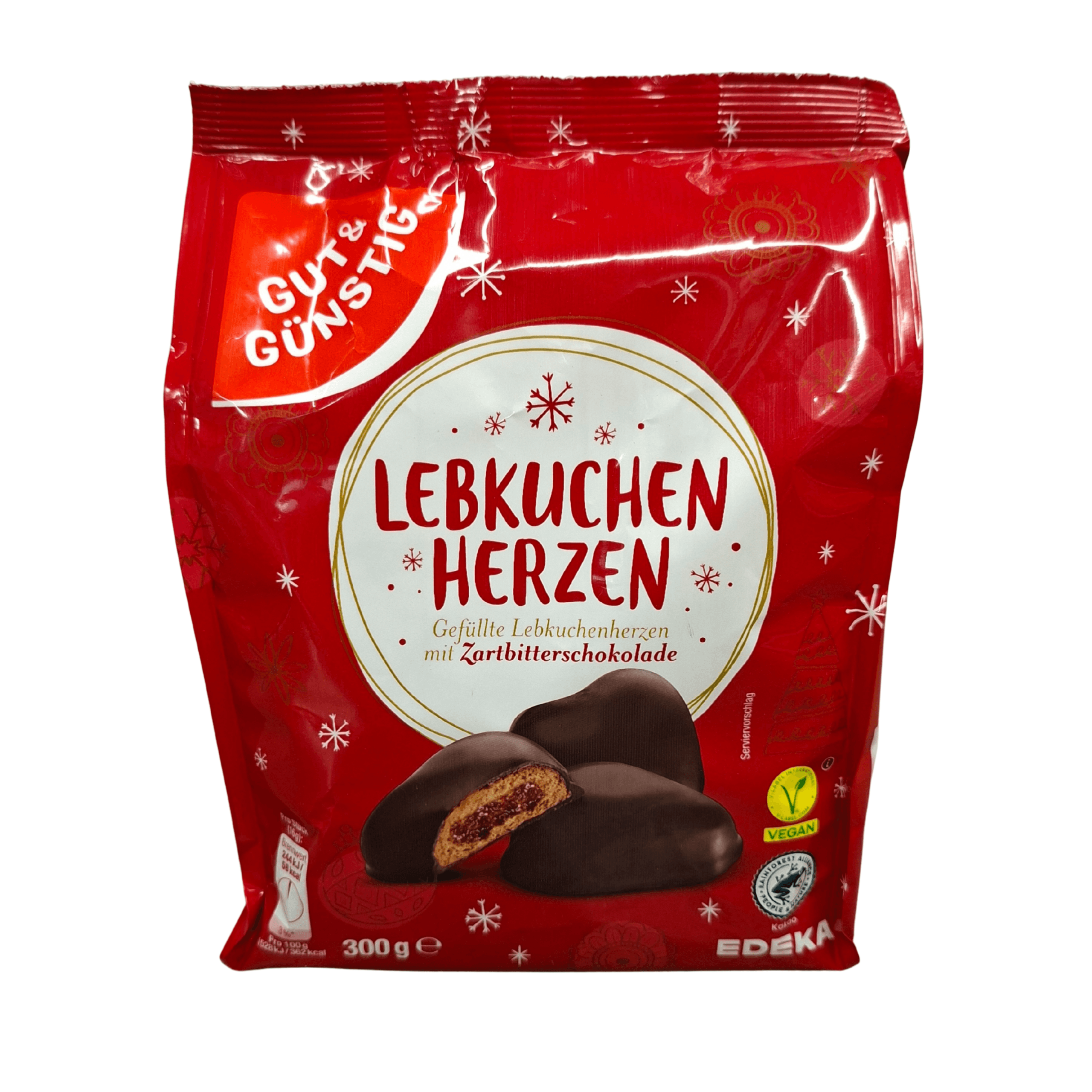 Lebkuchen Herzen – Pierniczki serduszka nadziewane 300 g